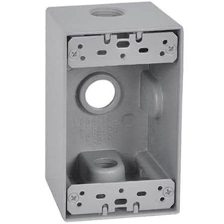 Hubbell Electrical DB50-3 Single Gang Deep Outlet Box; Gray